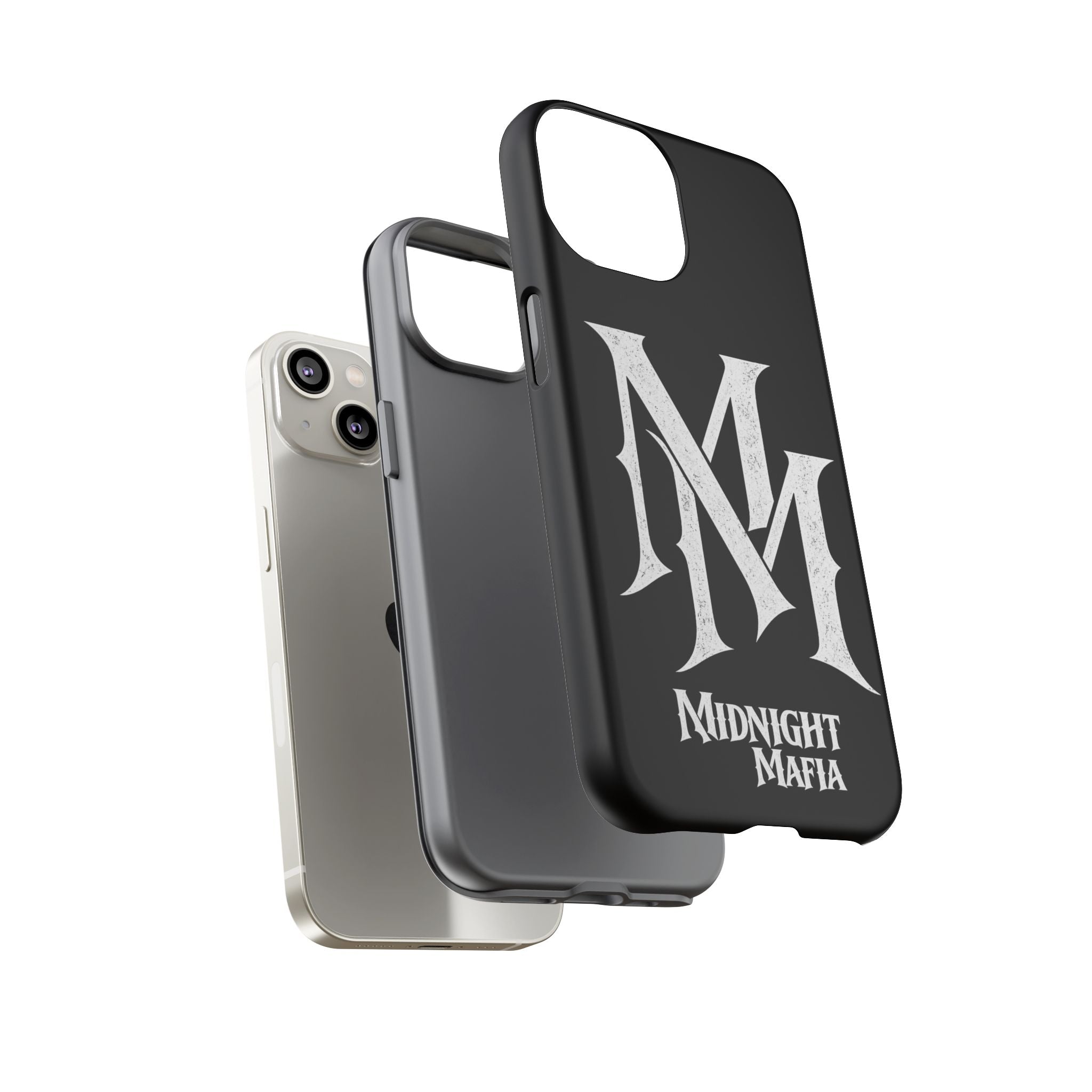 Midnight Mafia Phone Case - Black Protective iPhone Cover with MM Logo