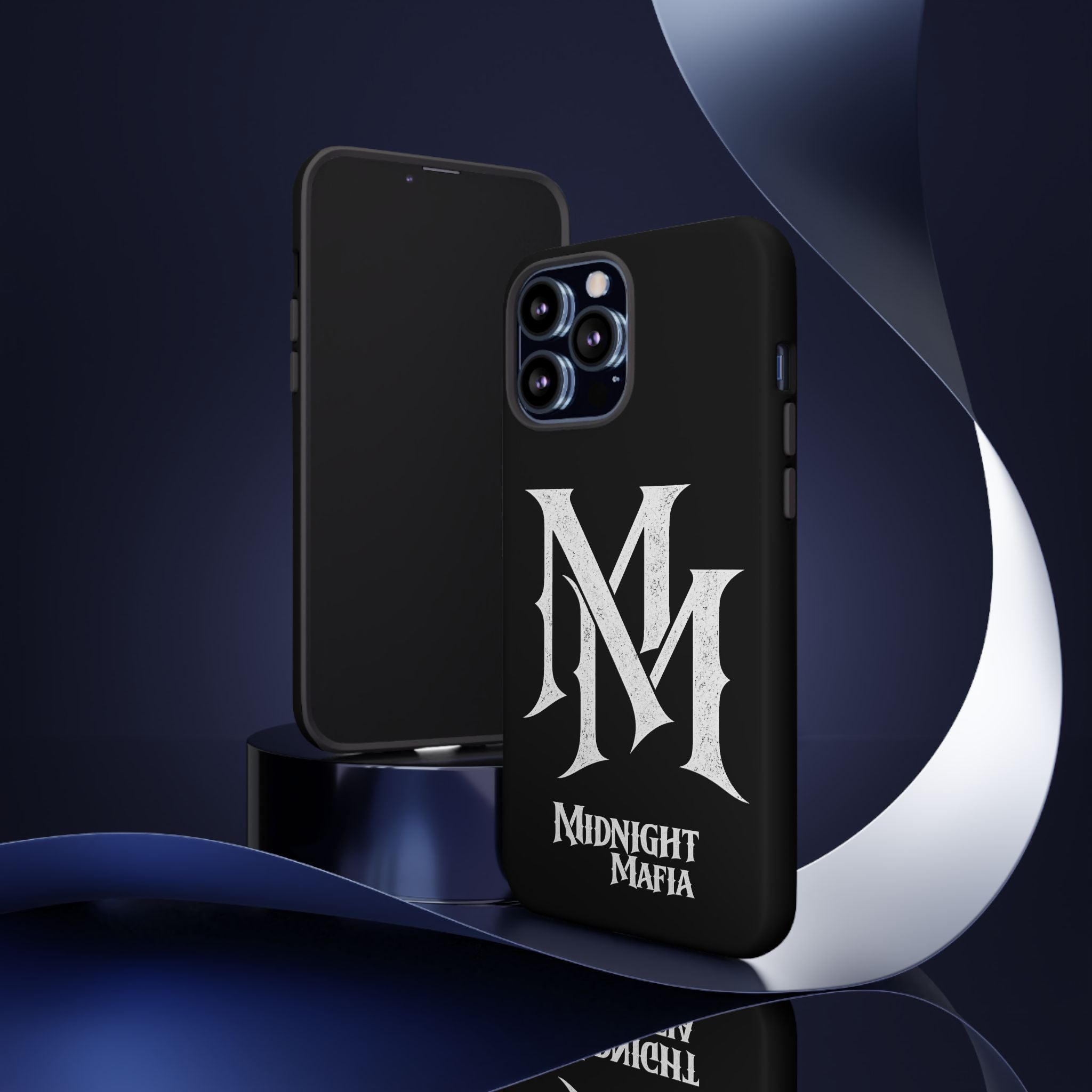 Midnight Mafia Phone Case - Black Protective iPhone Cover with MM Logo