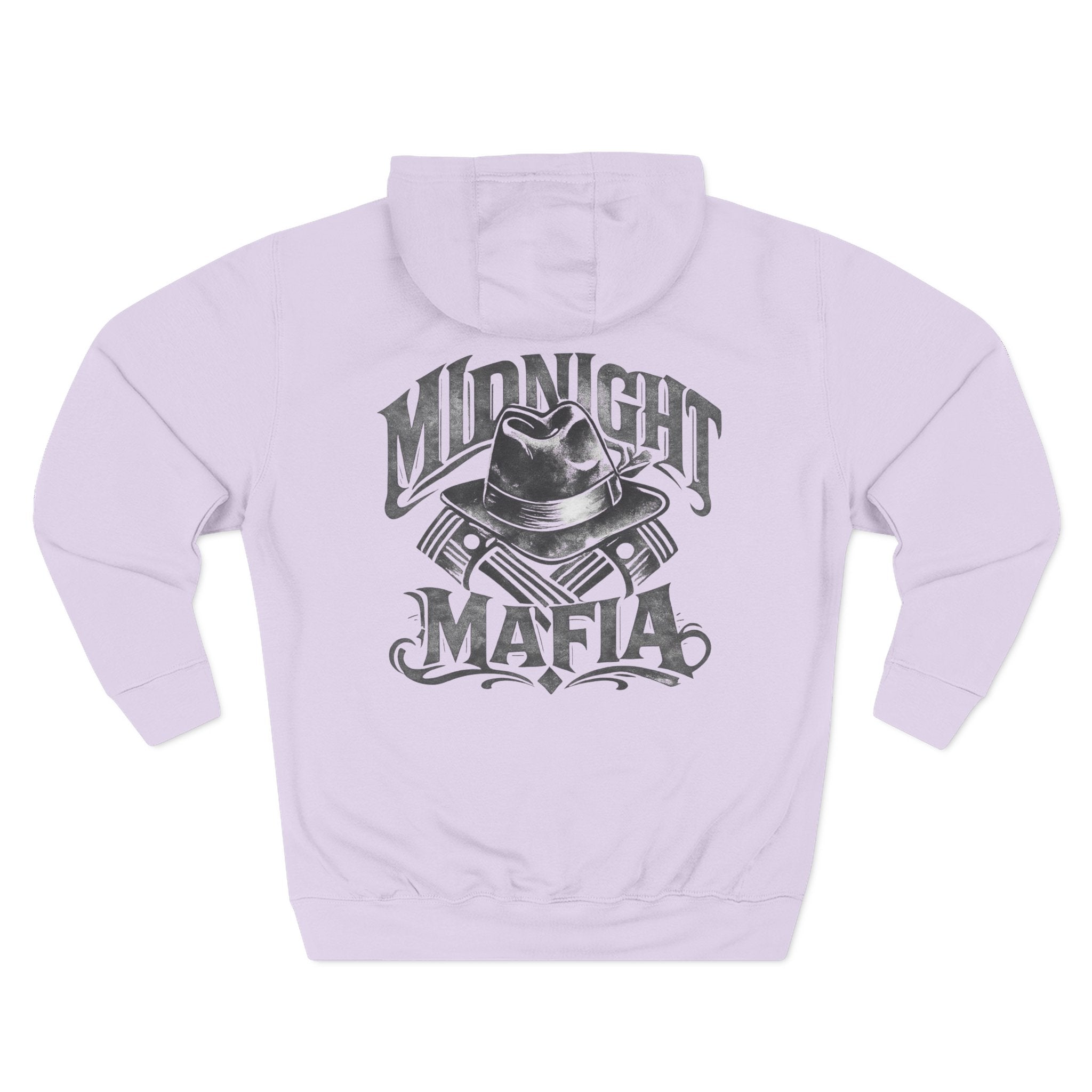 Midnight Mafia Hoodie — Vintage Piston & Fedora Streetwear Pullover