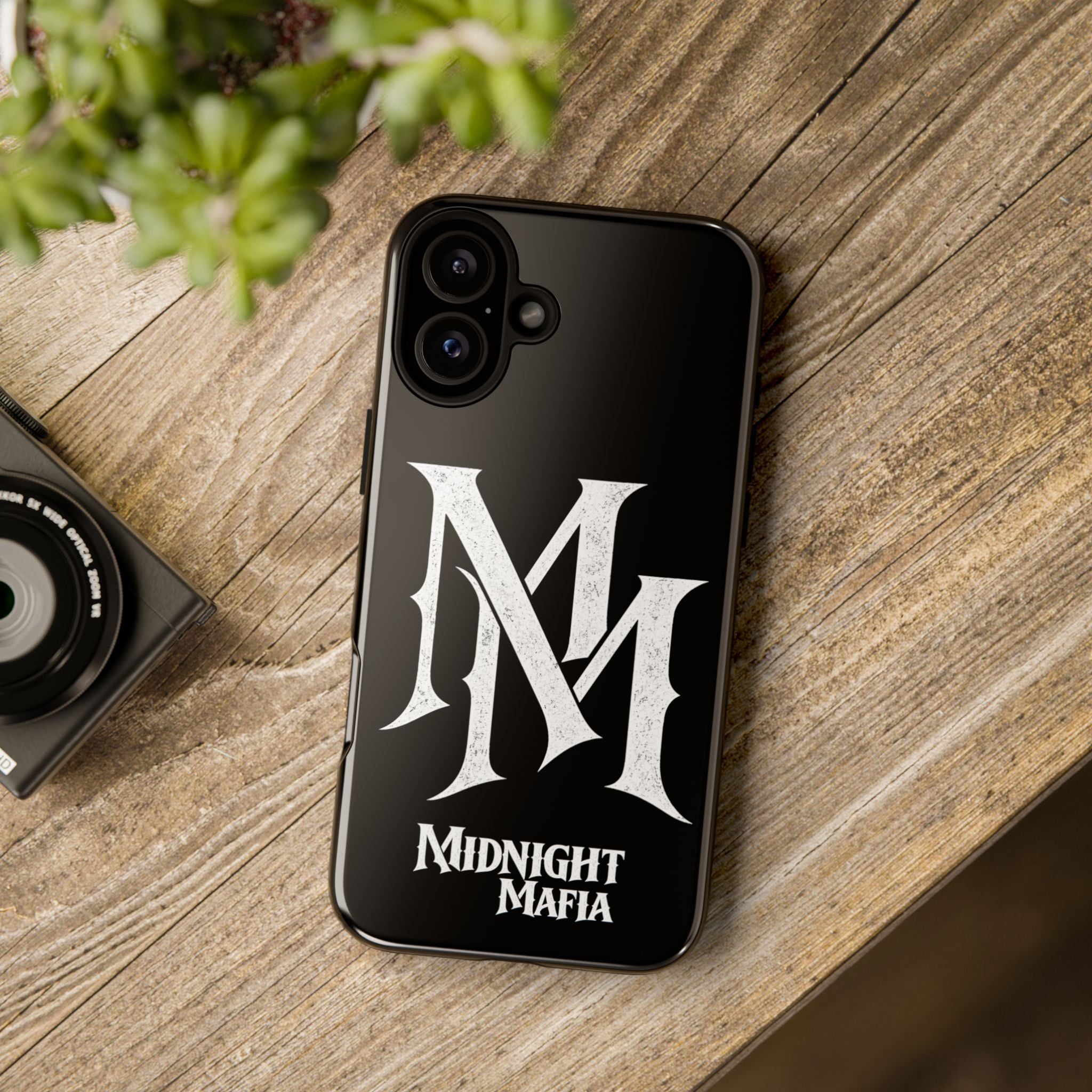 Midnight Mafia Phone Case - Black Protective iPhone Cover with MM Logo