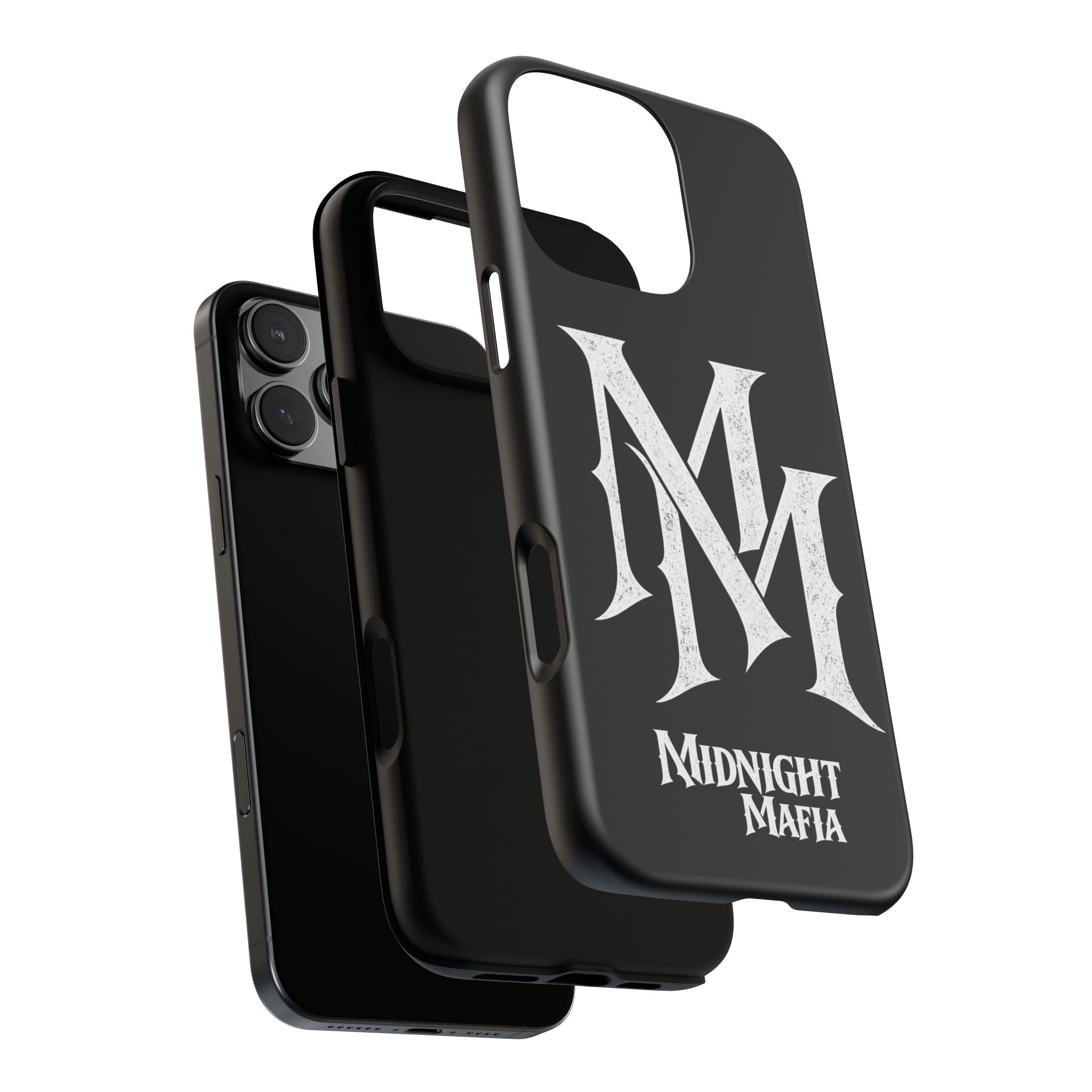 Midnight Mafia Phone Case - Black Protective iPhone Cover with MM Logo