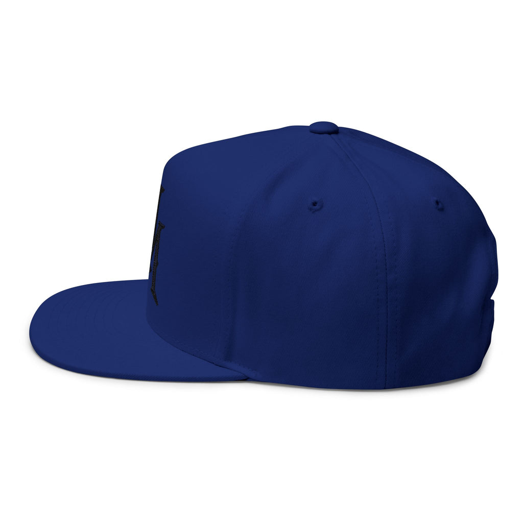 Stylish Flat Bill Cap with Embroidered "MM"Design - Midnight Mafia