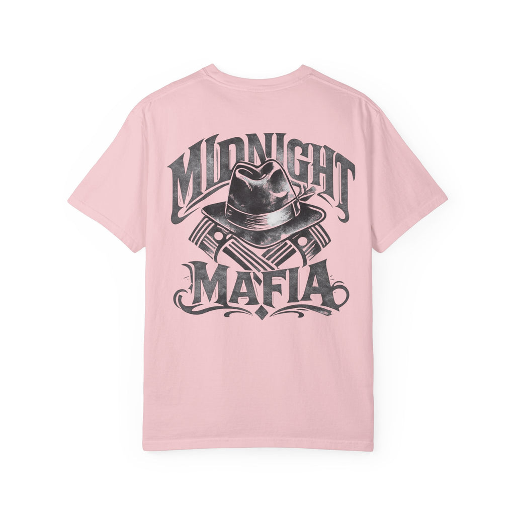 Midnight Mafia Graphic T-Shirt — Vintage Hat & Pistons Design