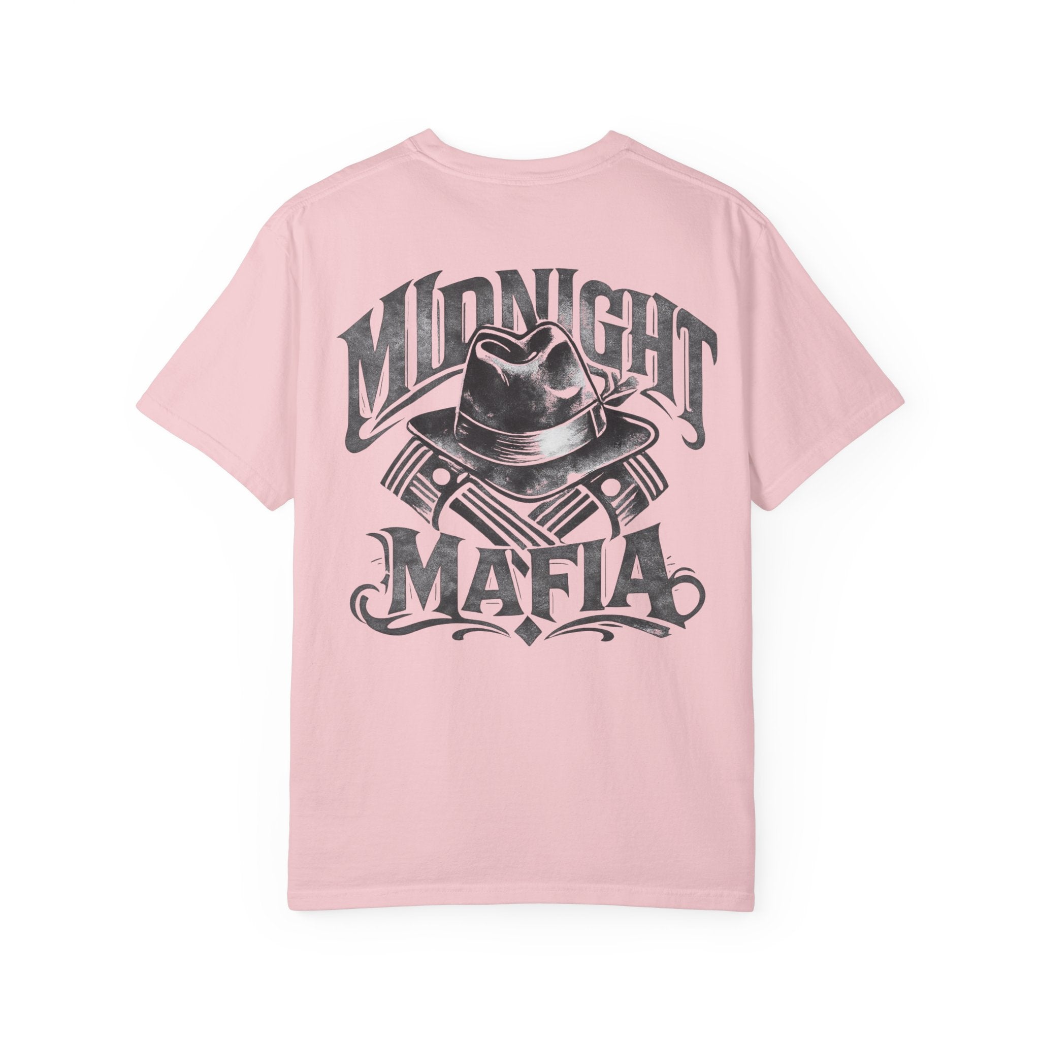 Midnight Mafia Graphic T-Shirt — Vintage Hat & Pistons Design