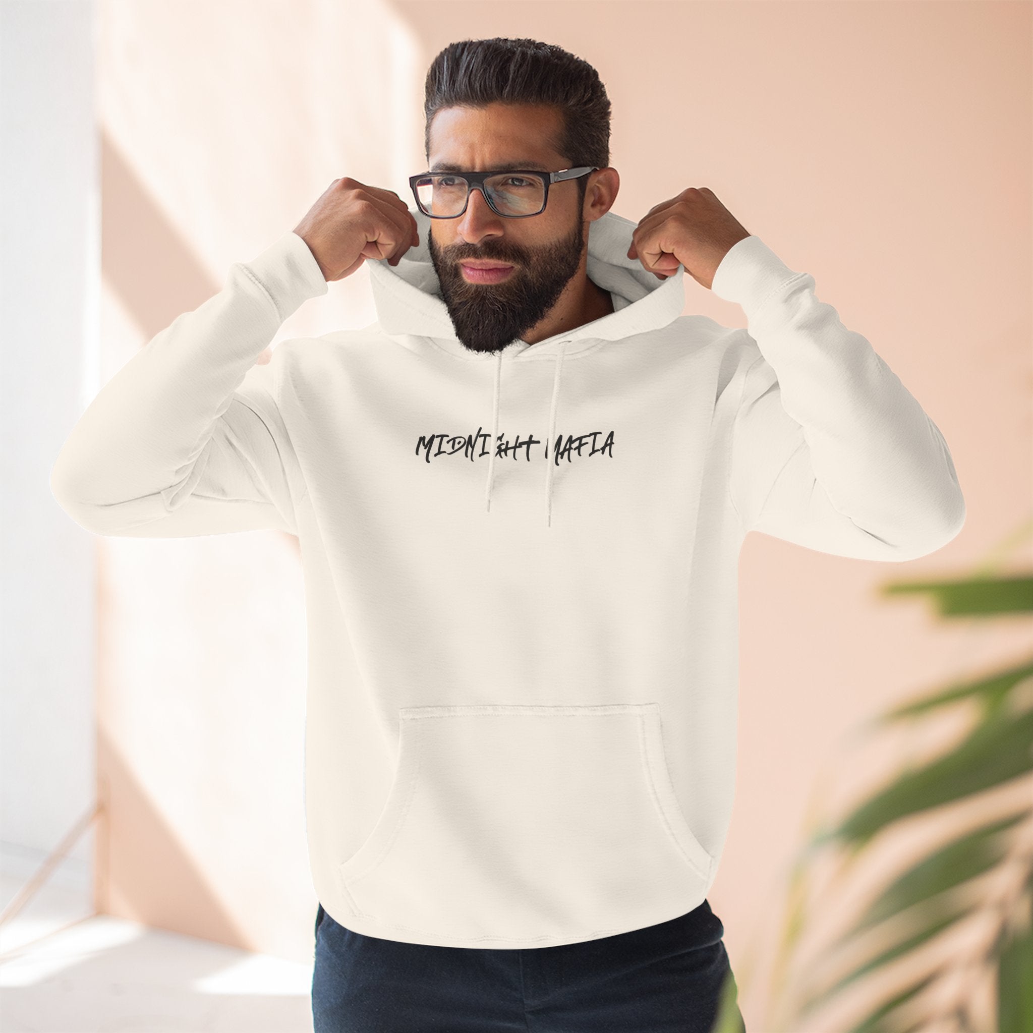 Midnight Mafia Hoodie — Vintage Piston & Fedora Streetwear Pullover