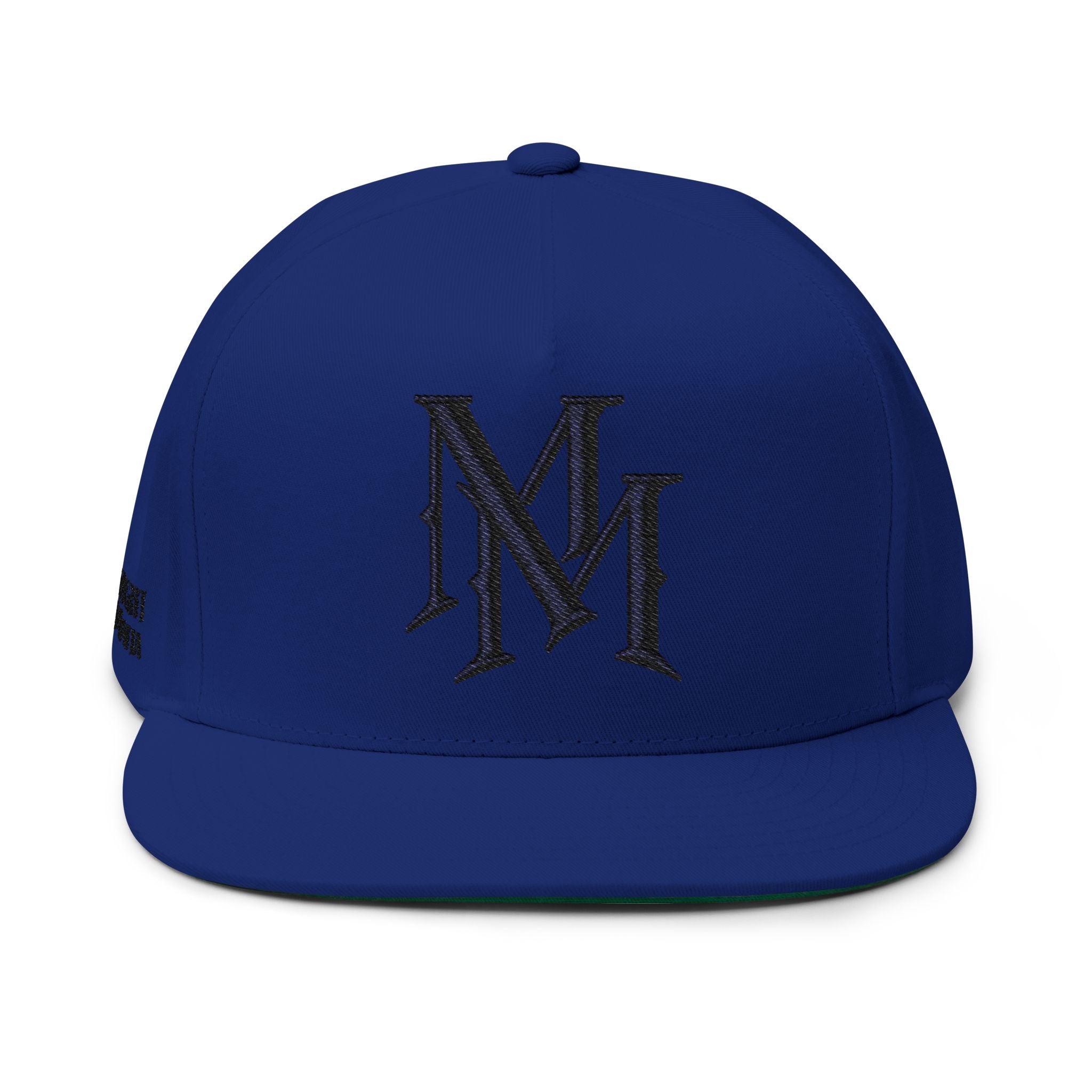 Stylish Flat Bill Cap with Embroidered "MM"Design - Midnight Mafia