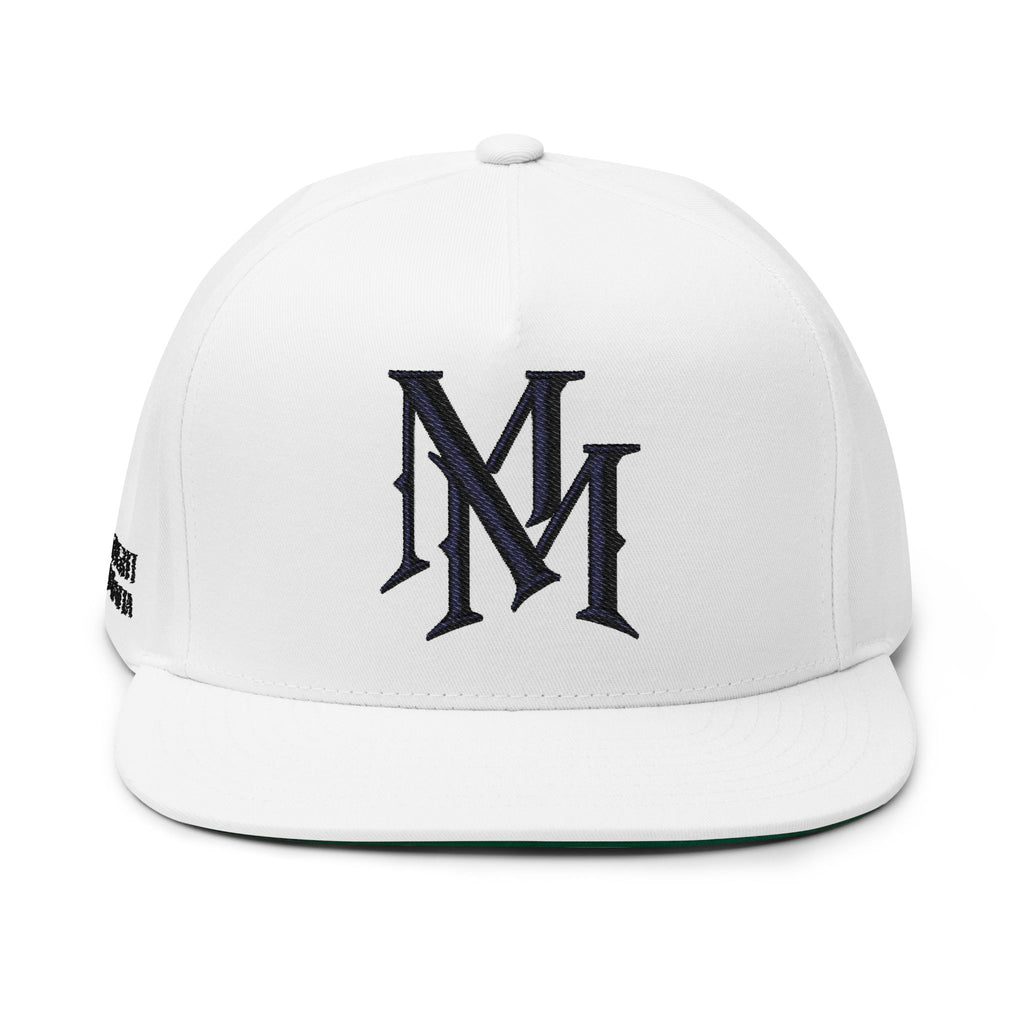 Stylish Flat Bill Cap with Embroidered "MM"Design - Midnight Mafia