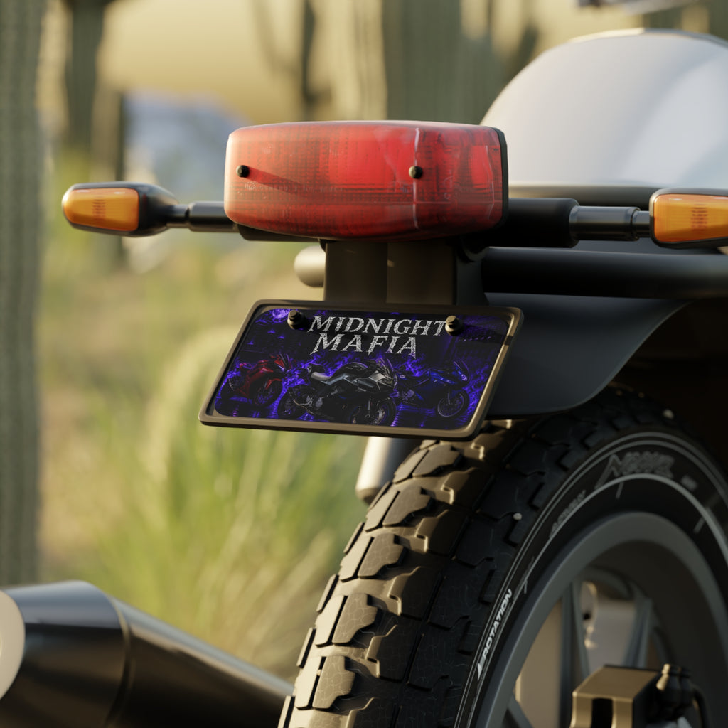 Mini 6x3 License Plate (Not normal plate size) — Midnight Mafia Motorcycle Graphic