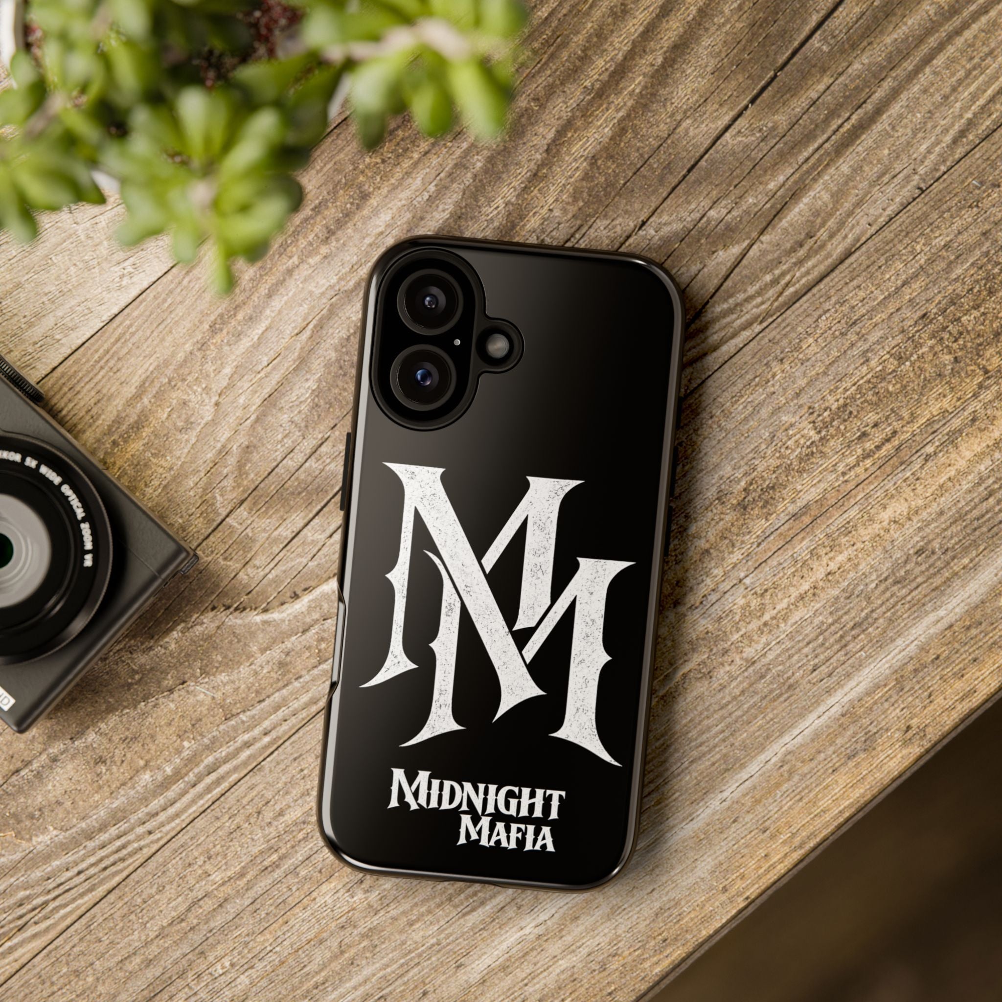 Midnight Mafia Phone Case - Black Protective iPhone Cover with MM Logo