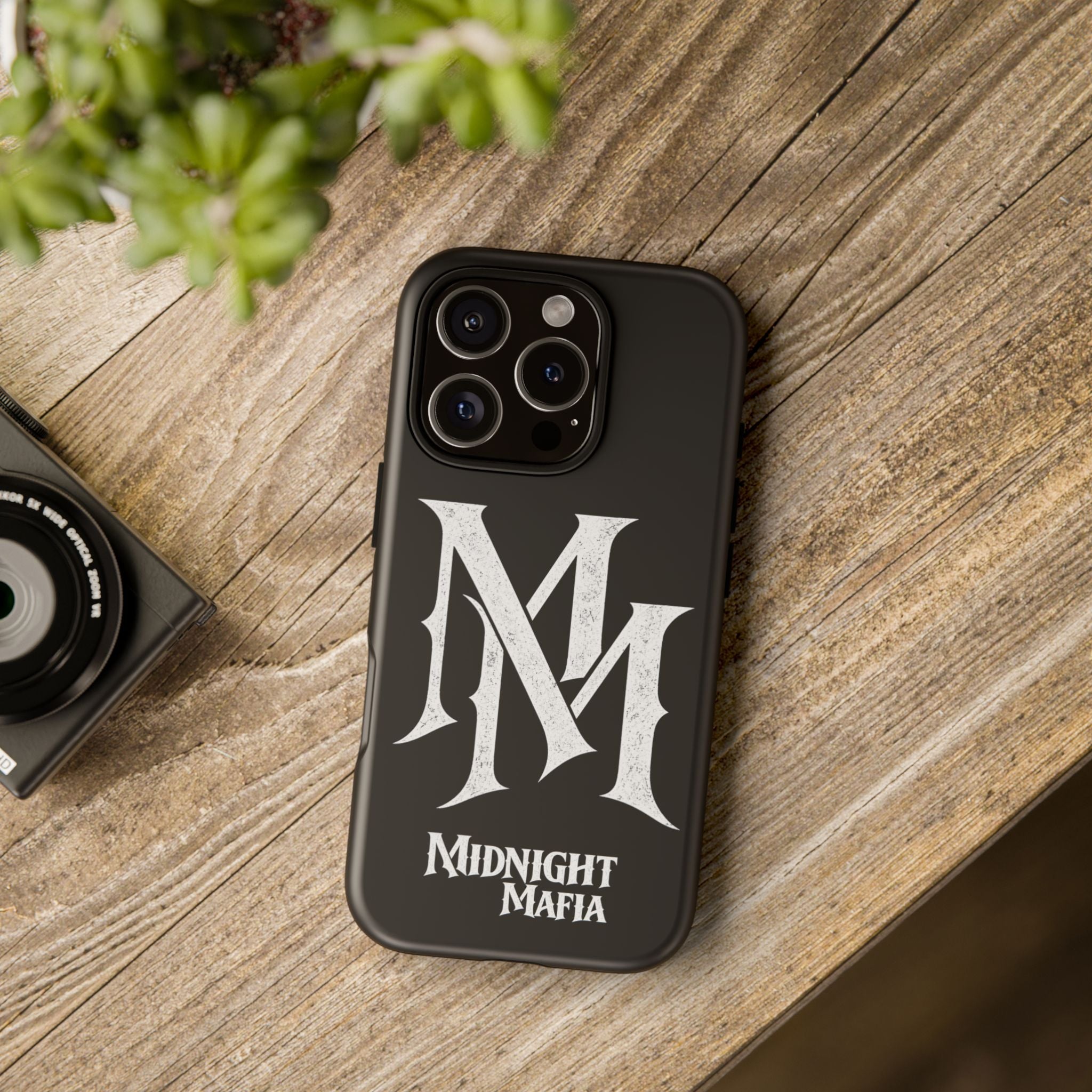 Midnight Mafia Phone Case - Black Protective iPhone Cover with MM Logo