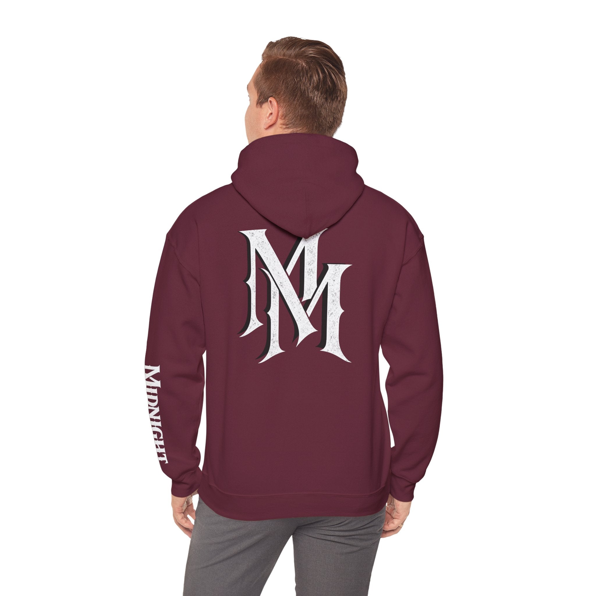 Hoodie — Monogram Midnight Mafia “MM” Logo Pullover W/Midnight Mafia Sleeve