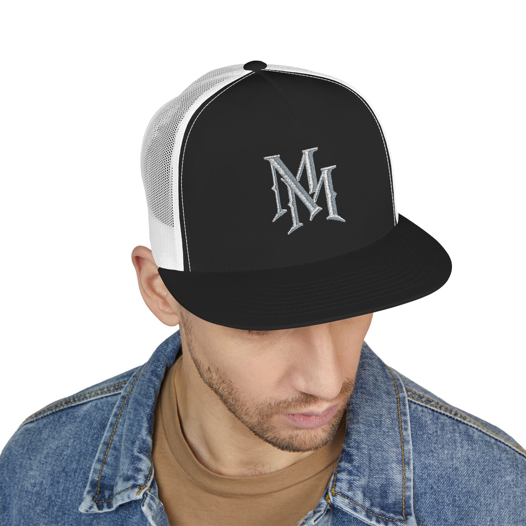 Embroidered "MM" Monogram Trucker Cap