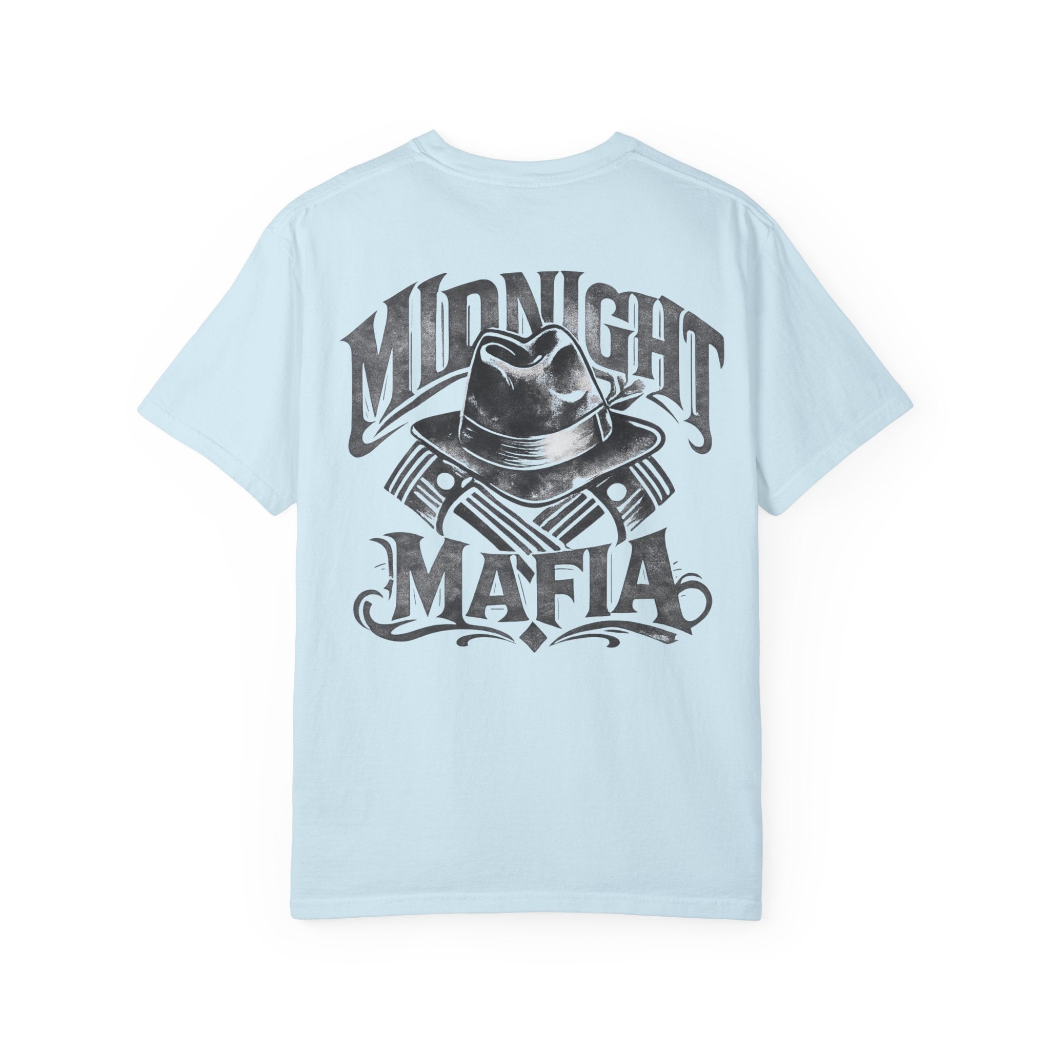 Midnight Mafia Graphic T-Shirt — Vintage Hat & Pistons Design
