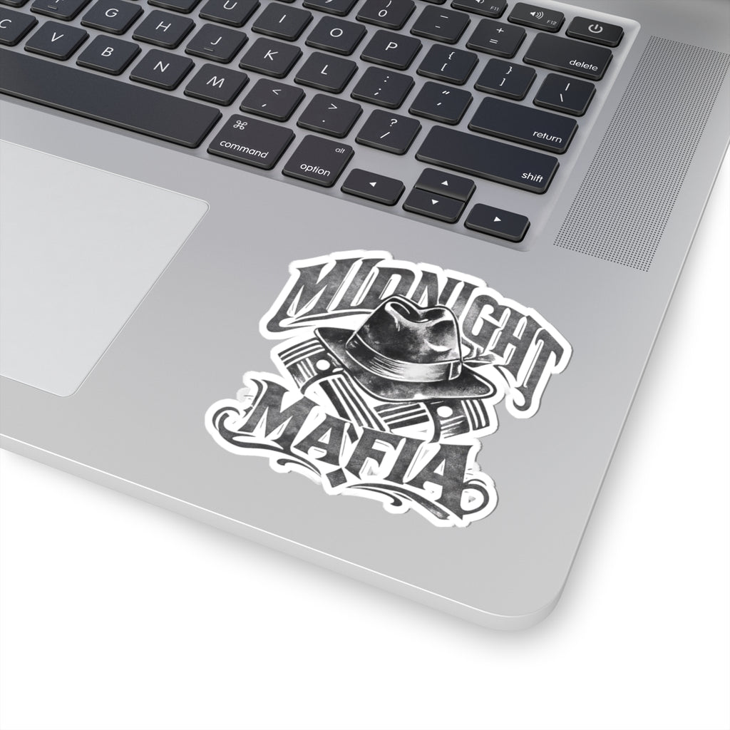 Midnight Mafia Kiss-Cut Sticker — Vintage Mafia Hat Graphic