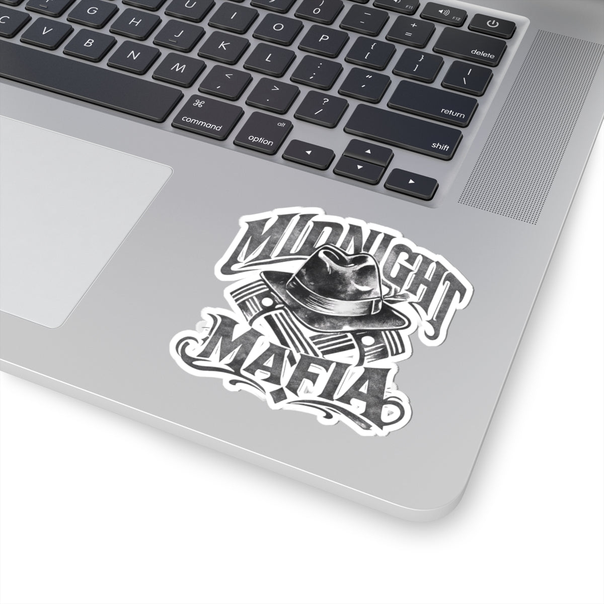 Midnight Mafia Kiss-Cut Sticker — Vintage Mafia Hat Graphic