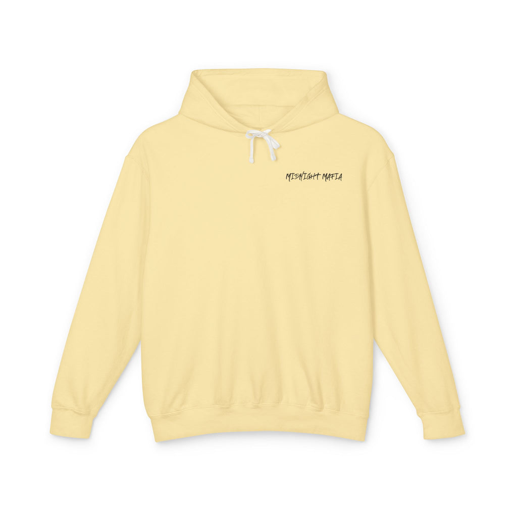 Midnight Mafia Hoodie — Vintage Piston Logo Lightweight Hooded Sweatshirt