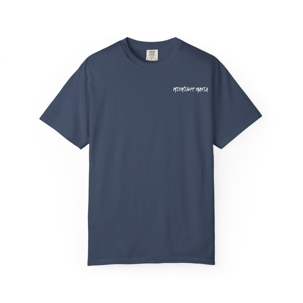 Midnight Mafia Graphic T-Shirt — Vintage Hat & Pistons Design
