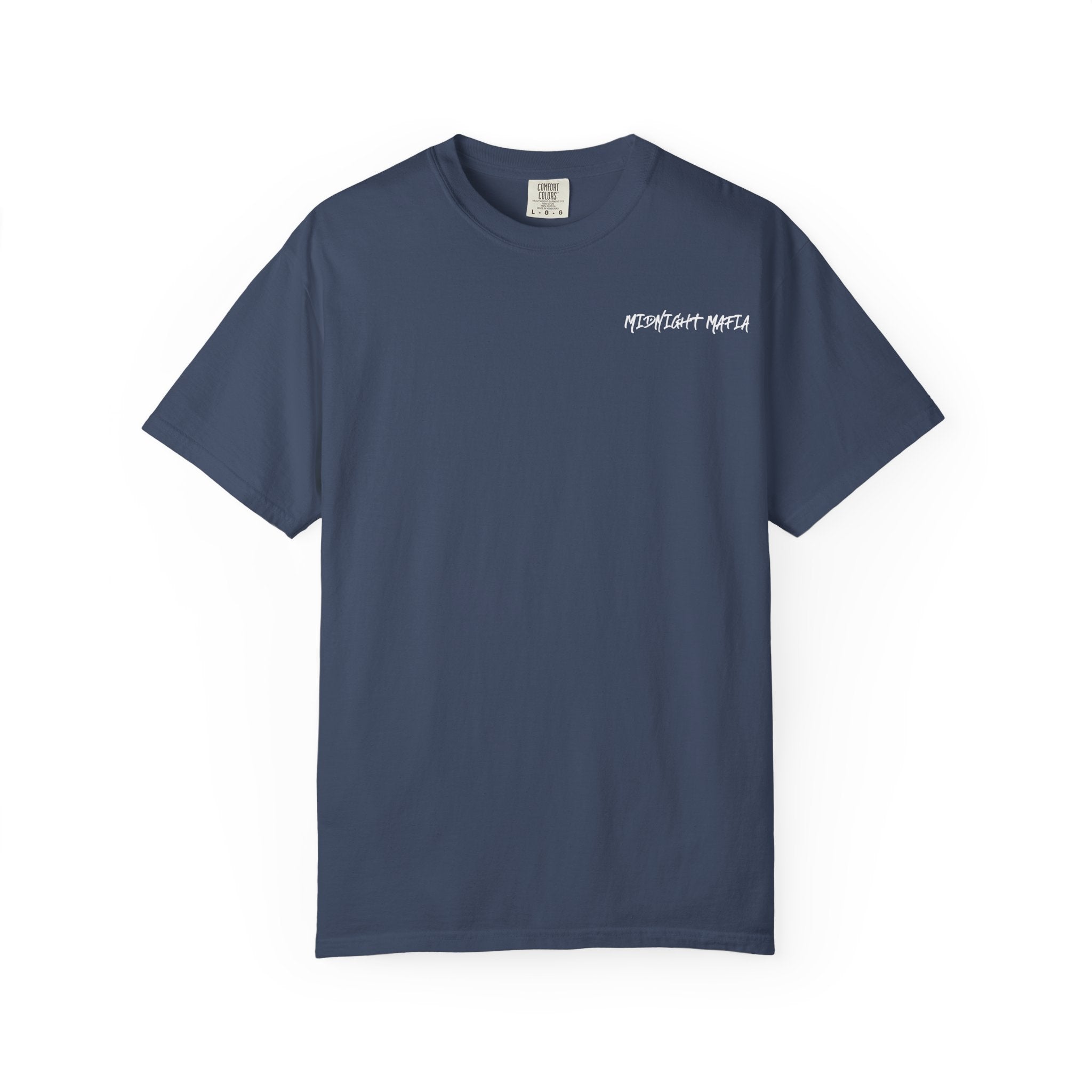 Midnight Mafia Graphic T-Shirt — Vintage Hat & Pistons Design