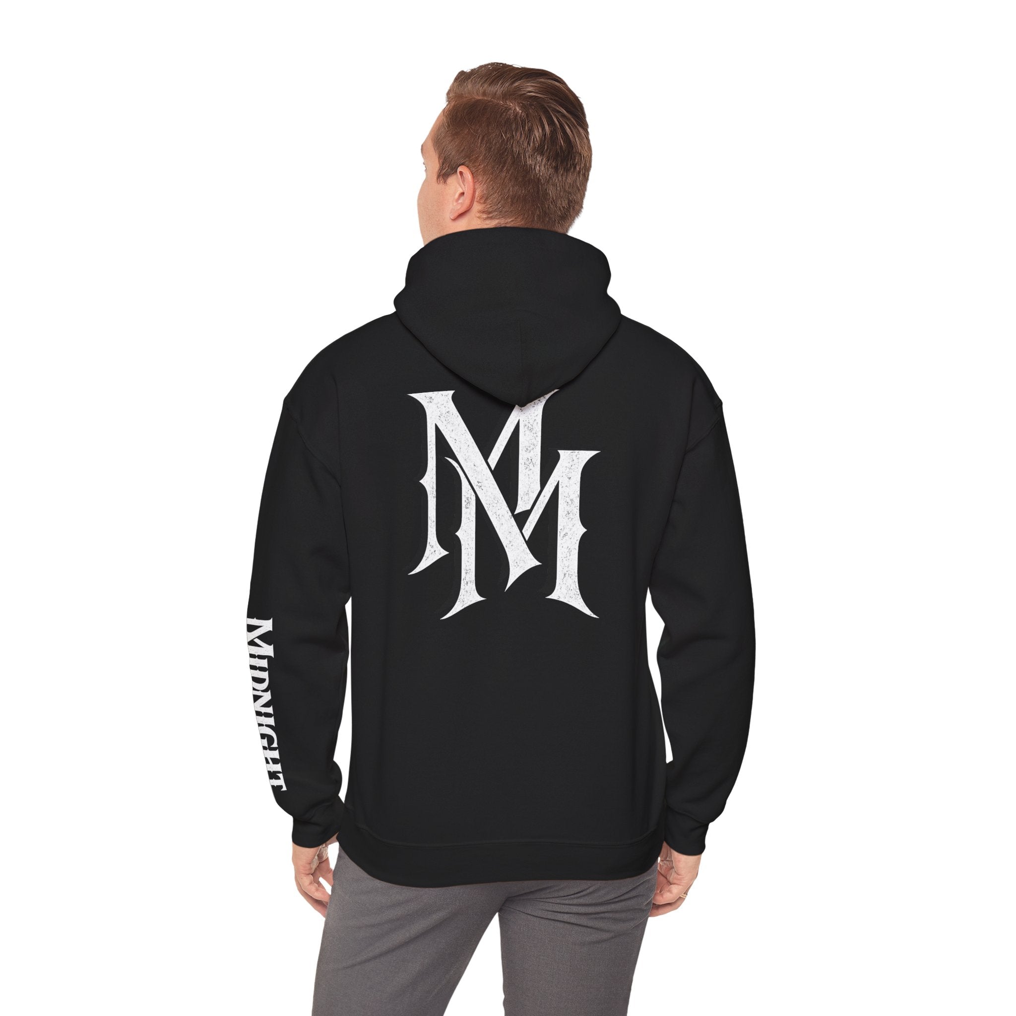Hoodie — Monogram Midnight Mafia “MM” Logo Pullover W/Midnight Mafia Sleeve