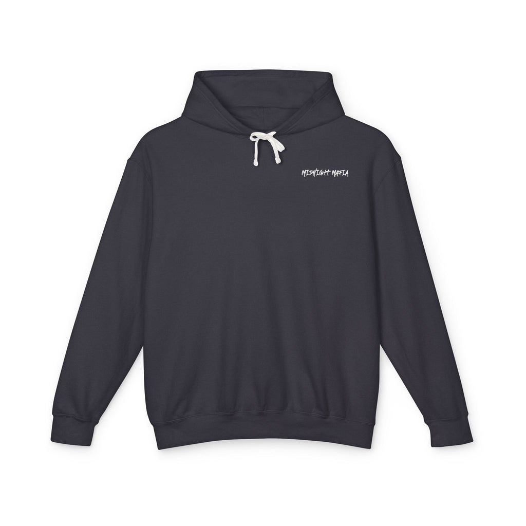 Midnight Mafia Hoodie — Vintage Piston Logo Lightweight Hooded Sweatshirt
