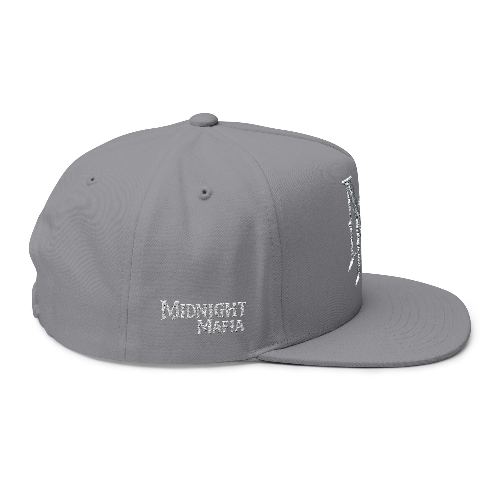 Midnight Mafia "MM" — Classic White Snapback Hat