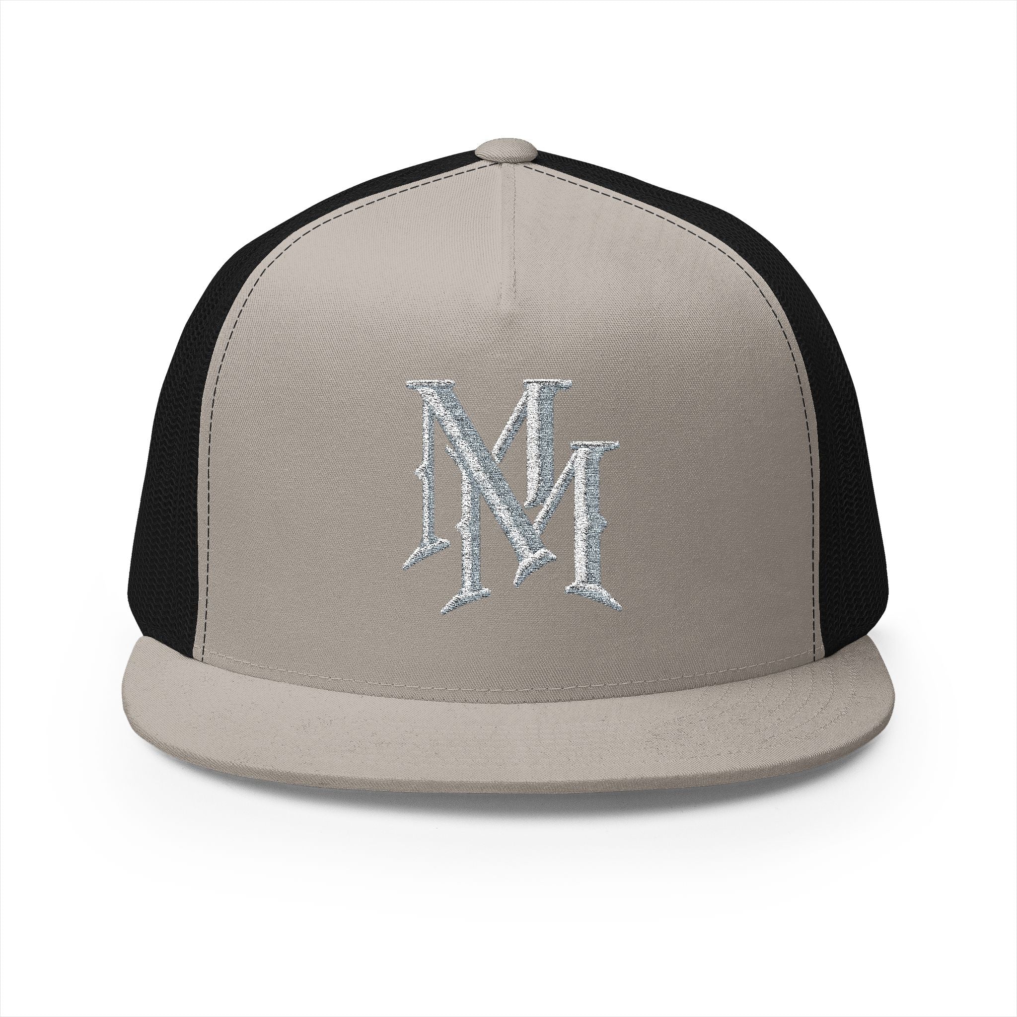 Embroidered "MM" Monogram Trucker Cap