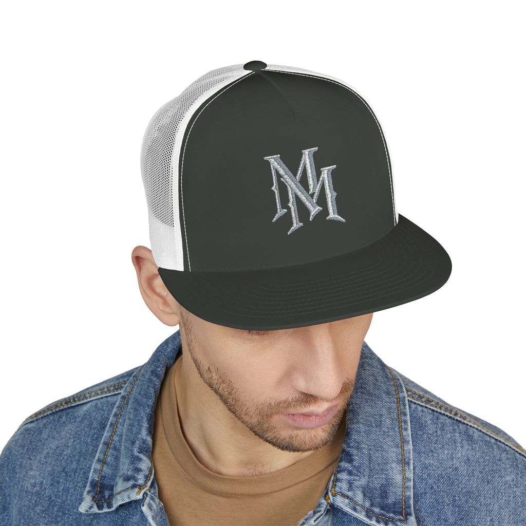 Embroidered "MM" Monogram Trucker Cap