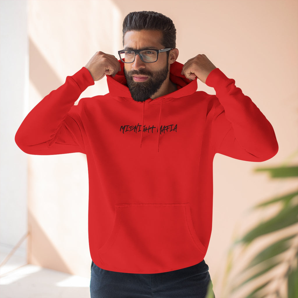 Midnight Mafia Hoodie — Vintage Piston & Fedora Streetwear Pullover