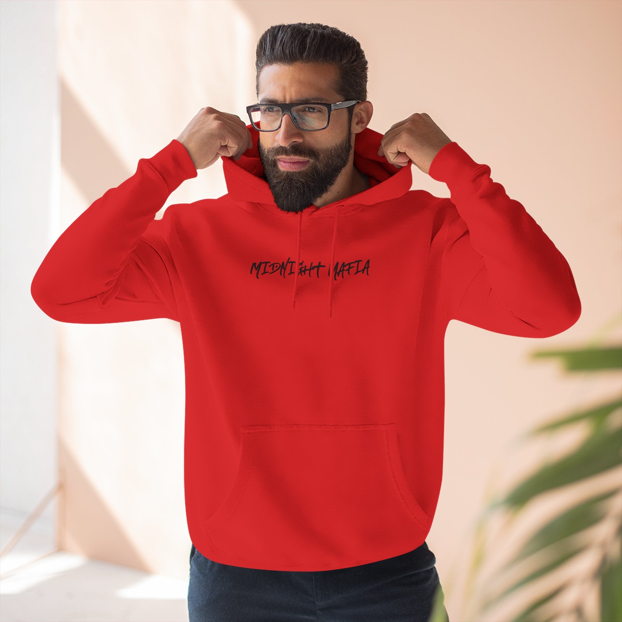 Midnight Mafia Hoodie — Vintage Piston & Fedora Streetwear Pullover