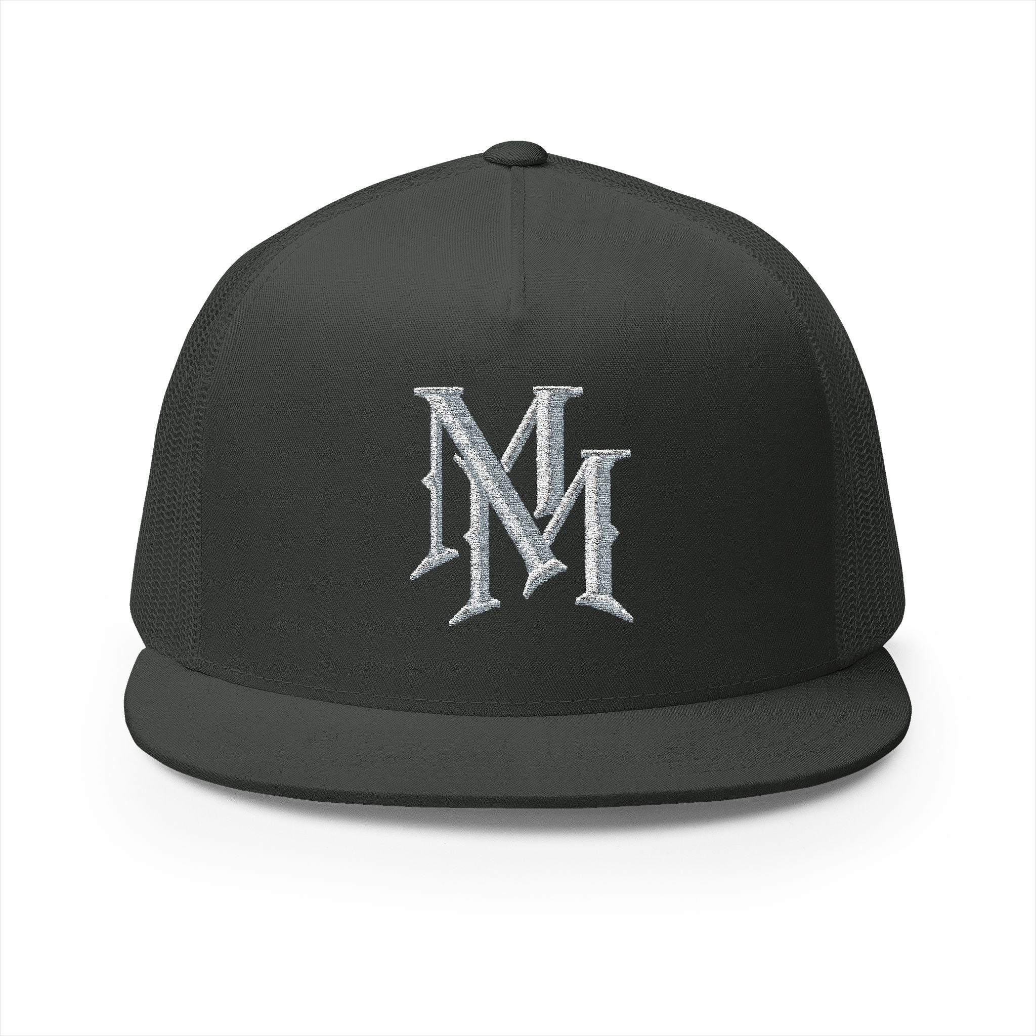 Embroidered "MM" Monogram Trucker Cap