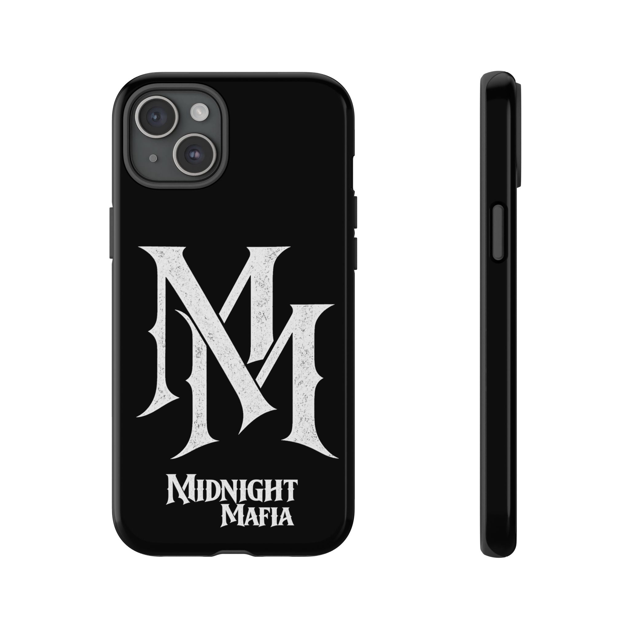Midnight Mafia Phone Case - Black Protective iPhone Cover with MM Logo