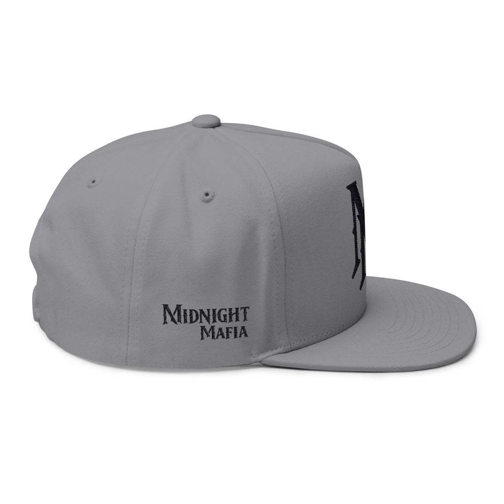 Stylish Flat Bill Cap with Embroidered "MM"Design - Midnight Mafia