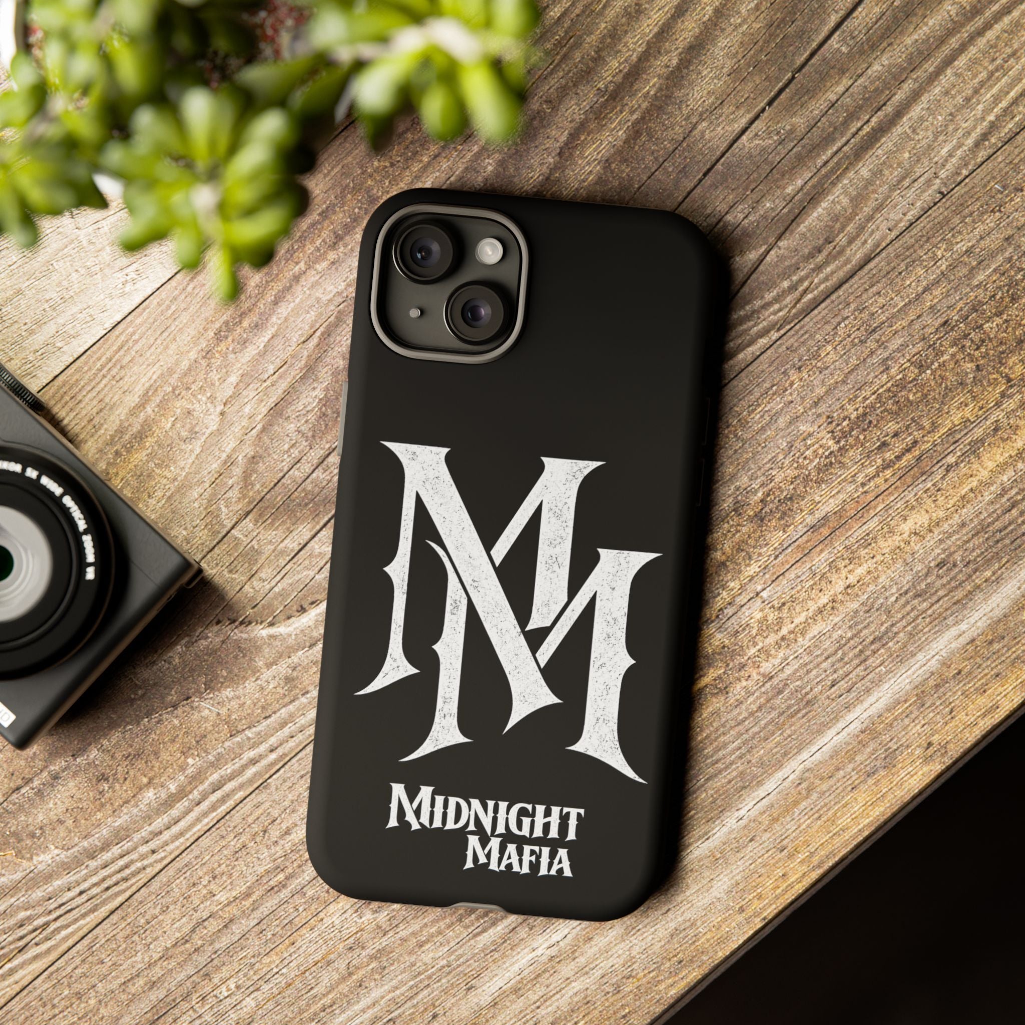 Midnight Mafia Phone Case - Black Protective iPhone Cover with MM Logo