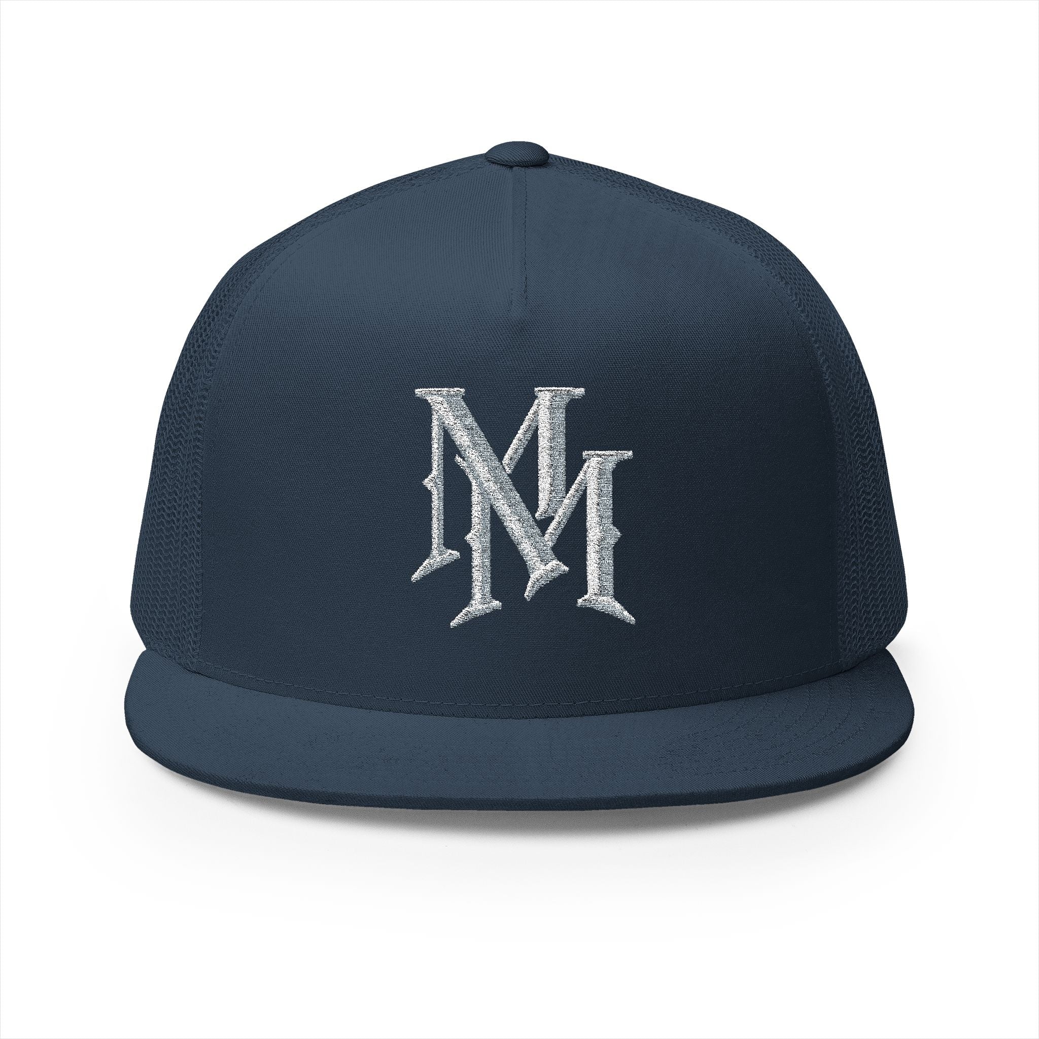 Embroidered "MM" Monogram Trucker Cap