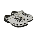 Graphic EVA Foam Clogs — White ‘MM’ Logo Slip-On Shoes